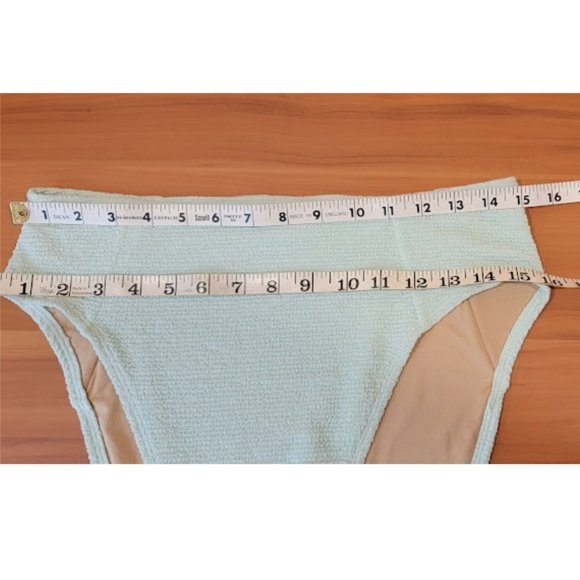 NWT- Old Navy High Waist Textured Bikini Bottom, Blue/Green, SZ: Large - Picture 9 of 12
